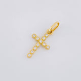 Dije Cruz Tupida 0.7 g / 3/4 in Oro Amarillo 18K