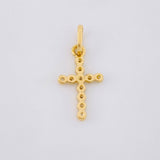 Dije Cruz Tupida 0.7 g / 3/4 in Oro Amarillo 18K
