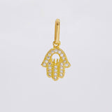 Dije Mano Hamsa 0.85 g / 3/4 in Oro Amarillo 18K