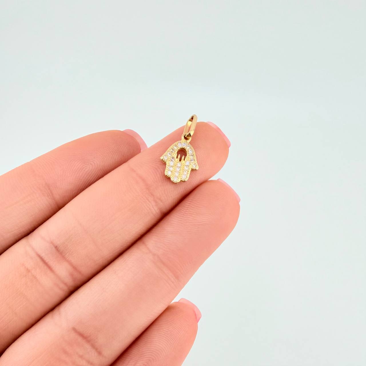Dije Mano Hamsa 0.85 g / 3/4 in Oro Amarillo 18K