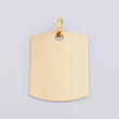 Dije Placa Ovalada 1.8 g / 1 1/2 in Oro Amarillo 18K