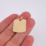 Dije Placa Ovalada 1.8 g / 1 1/2 in Oro Amarillo 18K