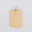 Oval Rectangular Pendant Plate 1.1 g / 1 in 18K Yellow Gold