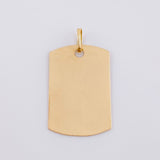 Dije Placa Rectangular Ovalada 1.55 g / 1 1/2 in Oro Amarillo 18K