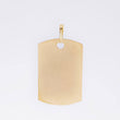 Rectangular Pendant Plate 1.35 g / 1 in 18K Yellow Gold