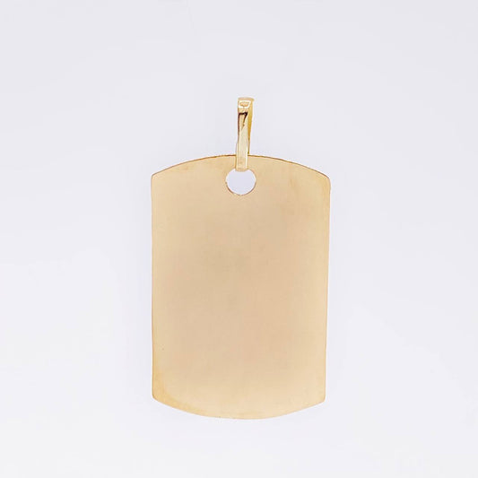 Rectangular Pendant Plate 1.35 g / 1 in 18K Yellow Gold