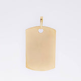Dije Placa Rectangular Ovalada 1.45 g / 1 1/2 in Oro Amarillo 18K