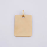 Square Pendant Plate 1.15 g / 1 1/4 in 18K Yellow Gold