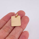 Rectangular Pendant Plate 1.35 g / 1 in 18K Yellow Gold