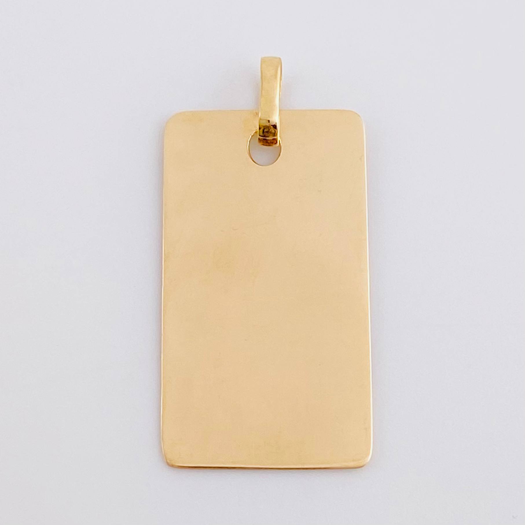 Dije Placa Rectangular 1.45 g / 1 1/4 in Oro Amarillo 18K