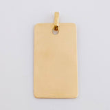 Dije Placa Rectangular 1.1 g / 1 1/4 in Oro Amarillo 18K