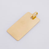 Dije Placa Rectangular 1.15 g / 1 1/4 in Oro Amarillo 18K