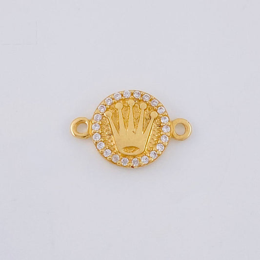 Herraje Circulo Corona 1.6 g / 1/2 in Oro Amarillo 18K