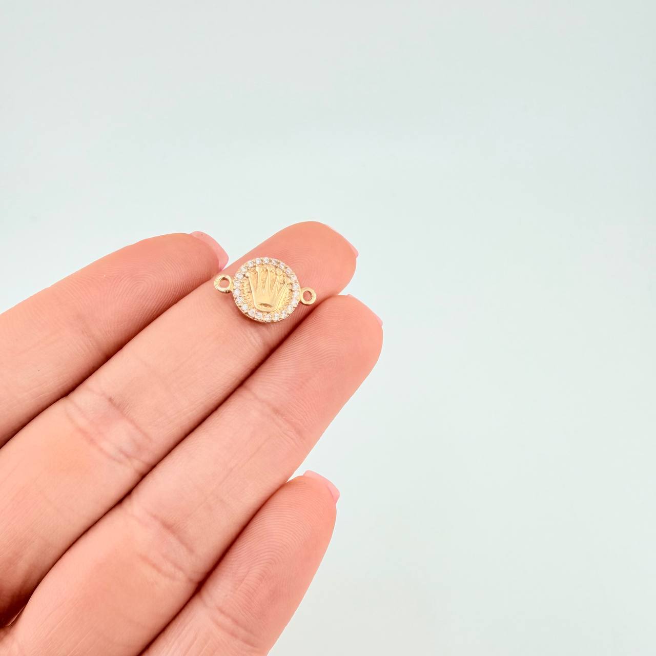 Herraje Circulo Corona 1.4 g / 1/2 in Oro Amarillo 18K