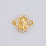 Herraje Virgen Milagrosa 0.8 g / 1/2 in Oro Amarillo 18K