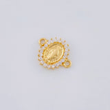 Herraje Virgen Milagrosa 0.8 g / 1/2 in Oro Amarillo 18K
