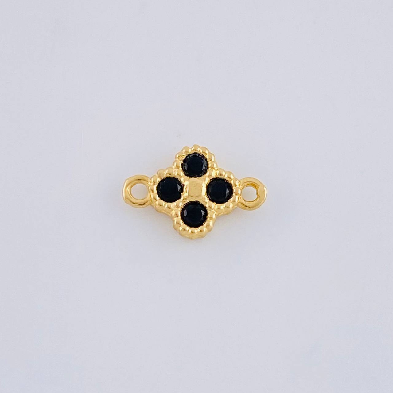 Charm Flower Clover Four Leaves 0.65 g / 1/2 in Yellow Gold 18K