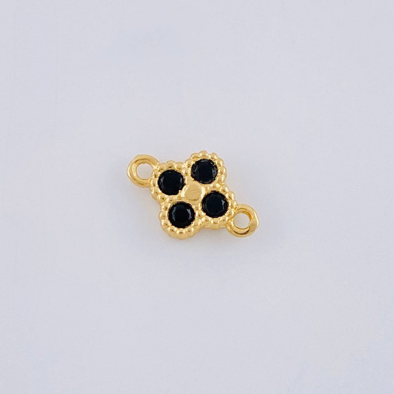 Charm Flower Clover Four Leaves 0.65 g / 1/2 in Yellow Gold 18K