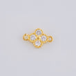 Charm Flower Clover Four Leaves 0.45 g / 1/2 in Yellow Gold 18K