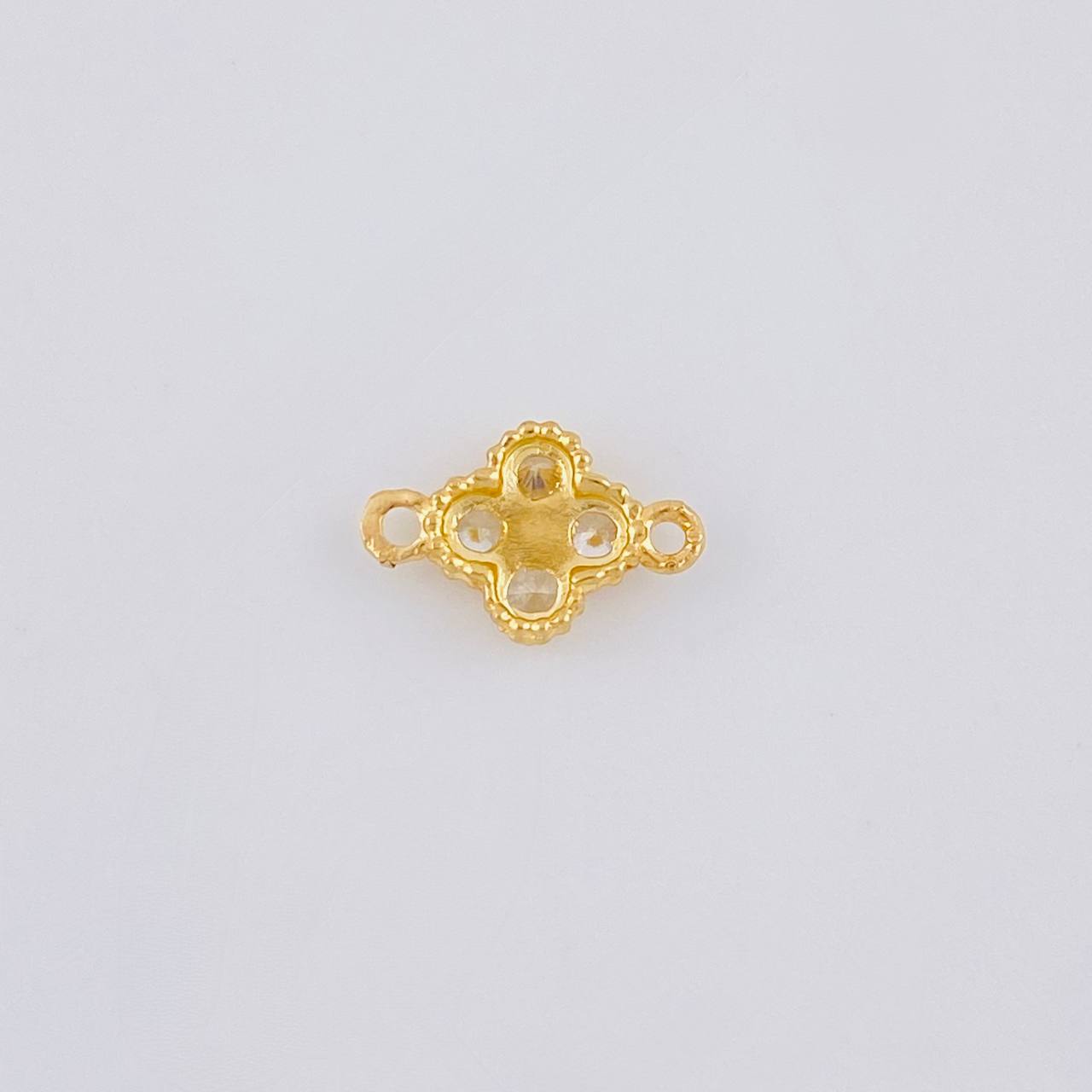 Charm Flower Clover Four Leaves 0.45 g / 1/2 in Yellow Gold 18K
