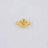 Charm Flower Clover Four Leaves 0.4 g / 1/2 in Yellow Gold 18K
