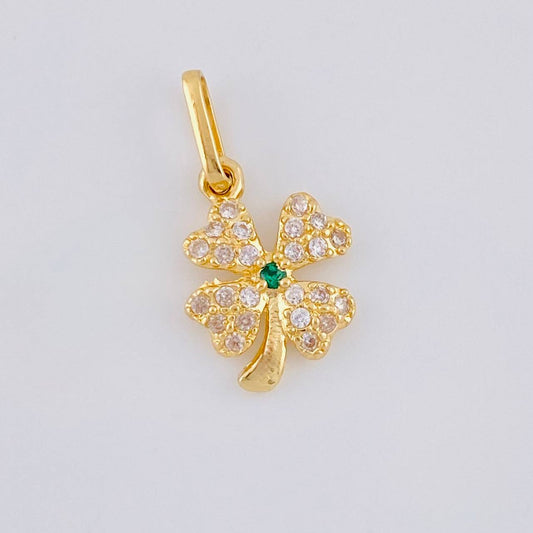 Dije Trebol 0.85 g / 3/4 in Oro Amarillo 18K