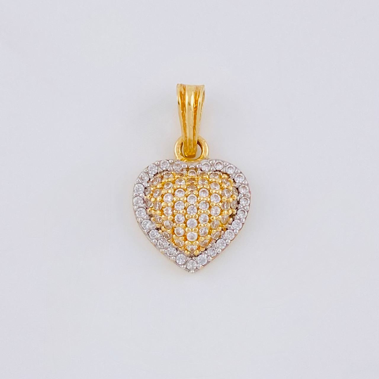 Dije Corazón Tupido 1.75 g / 3/4 in Oro Amarillo 18K
