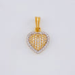 Dije Corazón Tupido 1.75 g / 3/4 in Oro Amarillo 18K