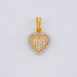 Dije Corazón Tupido 1.75 g / 3/4 in Oro Amarillo 18K