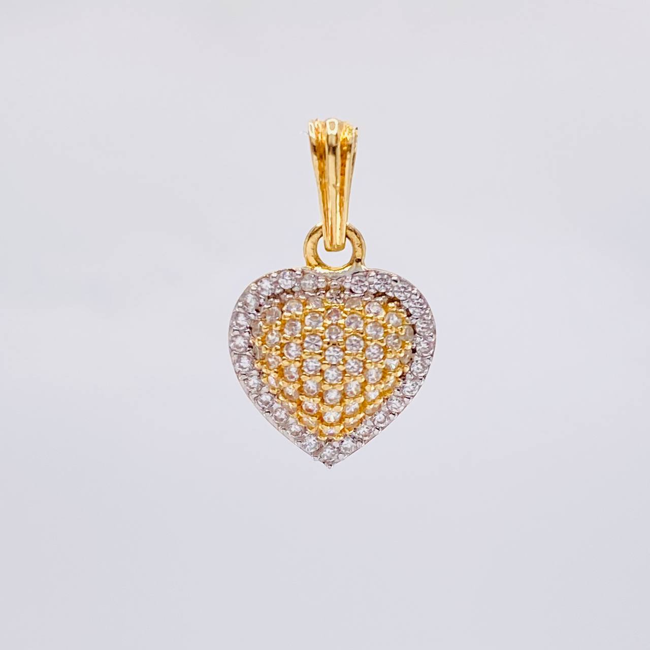 Dije Corazón Tupido 1.75 g / 3/4 in Oro Amarillo 18K