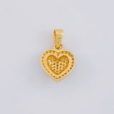 Dije Corazón Tupido 1.75 g / 3/4 in Oro Amarillo 18K