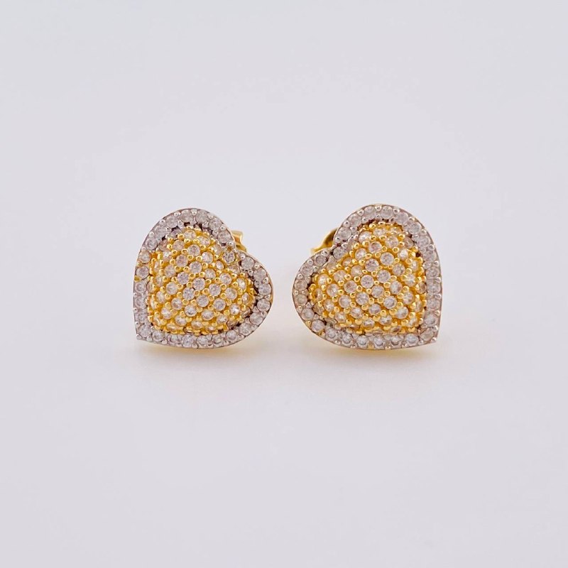 Topos Corazón Tupido 3.25 g / in / 11.3 mm Oro Amarillo 18K