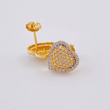 Topos Corazón Tupido 3.25 g / in / 11.3 mm Oro Amarillo 18K