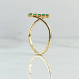 Vertical Star Ring 1.55gr / T8 1/2 / Emeralds 25pts 18K Yellow Gold (Jewel)