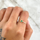 Star Ring 0.95gr / T6 1/2 / Emerald 5 Pts 18K Yellow Gold (Jewel)