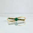 Violin Eco Ring 1.95gr / Size 8 1/4 / Emeralds 15 Pts 18K Yellow Gold (Jewel)