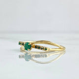 Violin Eco Ring 1.95gr / Size 8 1/4 / Emeralds 15 Pts 18K Yellow Gold (Jewel)