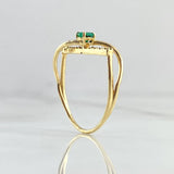 Violin Eco Ring 1.95gr / Size 8 1/4 / Emeralds 15 Pts 18K Yellow Gold (Jewel)