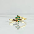 Cross Ring 2.25gr / Size 7 1/2 / Emeralds 8 Pts 18K Yellow Gold (Jewel)
