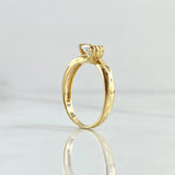 Solitaire Ring Dragon 2.45gr / Size 5 / White Zircon 18K Yellow Gold