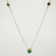 Cadena Aro Seguido Trebol Verde 3gr / 18 1/4 in / 0.9mm Oro Amarillo Nac.Esp. 18K ©