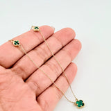 Cadena Aro Seguido Trebol Verde 3gr / 18 1/4 in / 0.9mm Oro Amarillo Nac.Esp. 18K ©