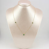 Cadena Aro Seguido Trebol Verde 3gr / 18 1/4 in / 0.9mm Oro Amarillo Nac.Esp. 18K ©