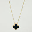 Classic Link Chain Black Clover 3.95gr / 19 3/4 in / 1.2mm Yellow Gold Nac.Esp. 18K ©