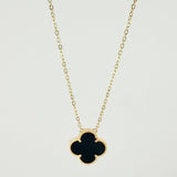 Classic Link Chain Black Clover 3.95gr / 19 3/4 in / 1.2mm Yellow Gold Nac.Esp. 18K ©