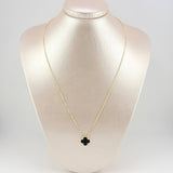 Classic Link Chain Black Clover 3.95gr / 19 3/4 in / 1.2mm Yellow Gold Nac.Esp. 18K ©