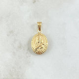 Pendant Virgen Del Carmen 1.05gr / 2.4cm / Smooth Charger Oval Yellow Gold 18K ©