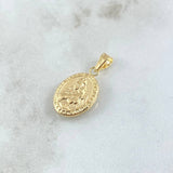 Pendant Virgen Del Carmen 1.05gr / 2.4cm / Smooth Charger Oval Yellow Gold 18K ©