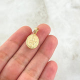 Pendant Virgen Del Carmen 1.05gr / 2.4cm / Smooth Charger Oval Yellow Gold 18K ©