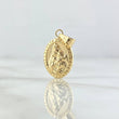 Pendant Virgen Del Carmen 1.05gr / 2.4cm / Smooth Charger Oval Yellow Gold 18K ©